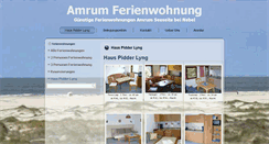 Desktop Screenshot of amrumferienwohnung.com