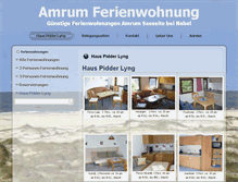 Tablet Screenshot of amrumferienwohnung.com